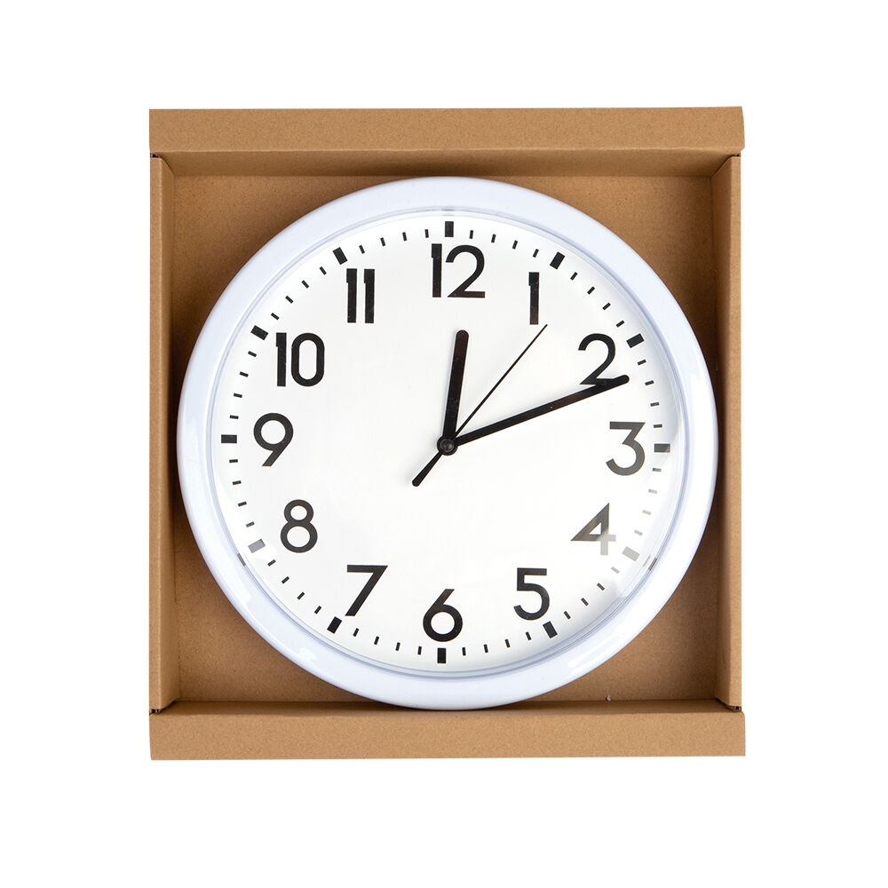 Relógio de Parede Diagonal 25,4cm Classic Branco