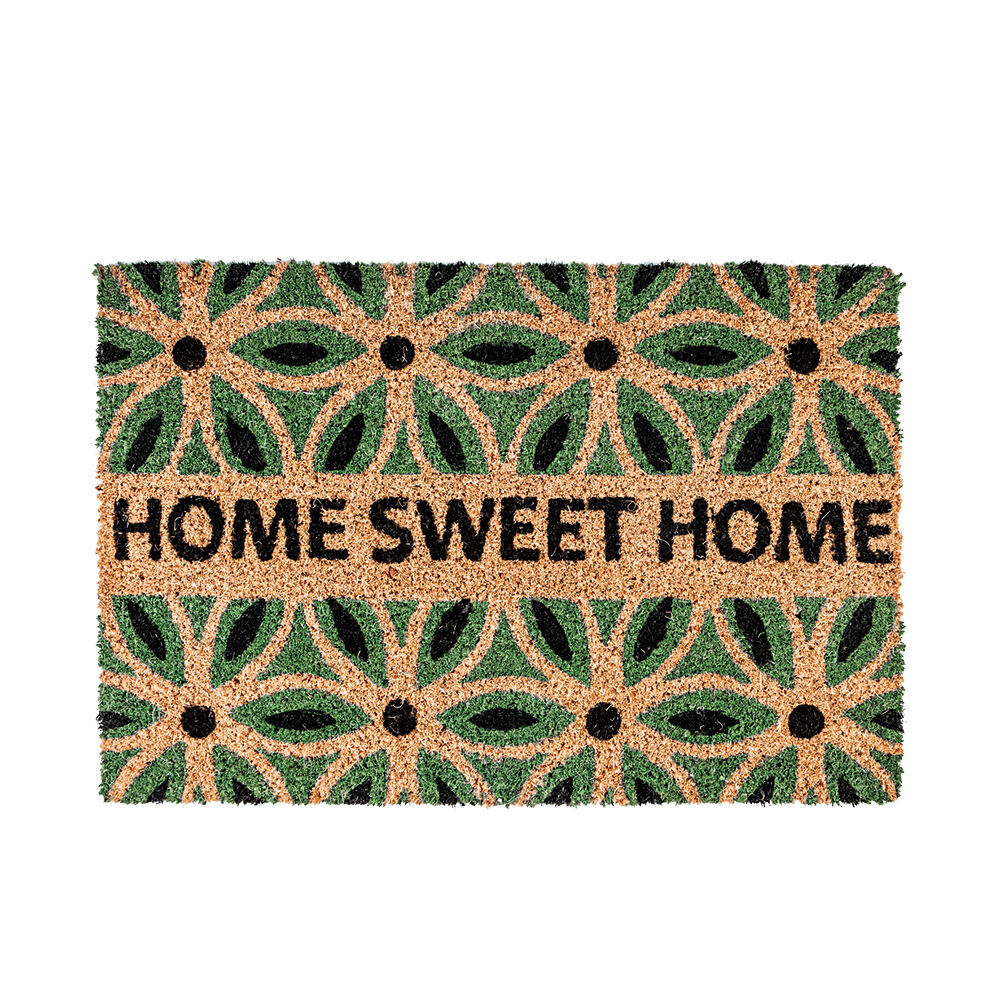 Capacho Home Sweet 40x60cm Green Diagonal