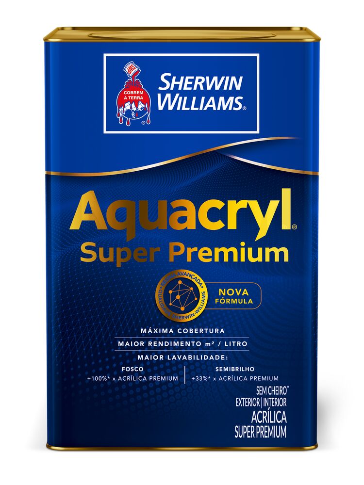 Tinta Sherwin Williams Metalatex Aquacryl Super Premium 18L Branco Fosco