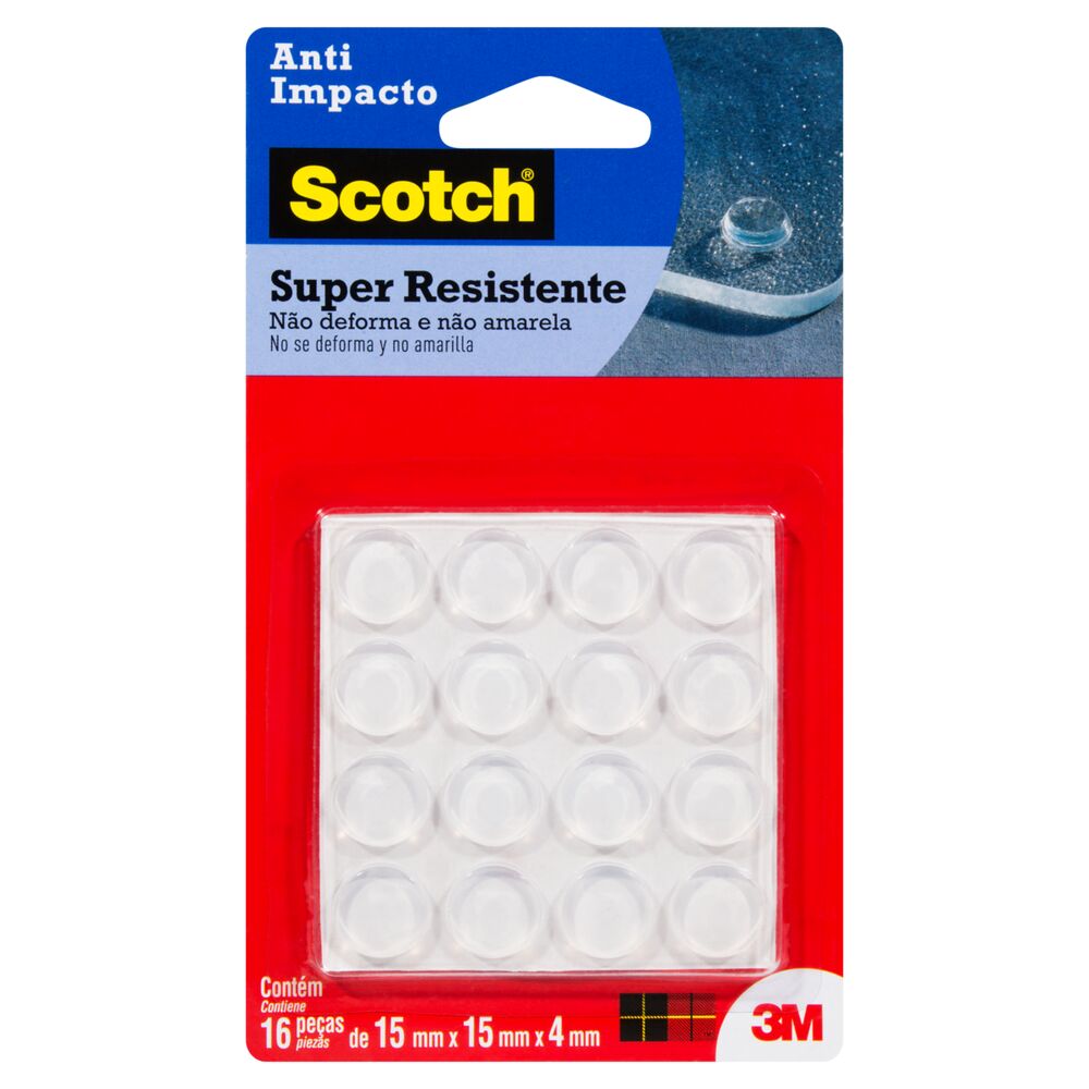 Protetor Anti-Impacto 3M Redondo 15x4cm 16 Peças