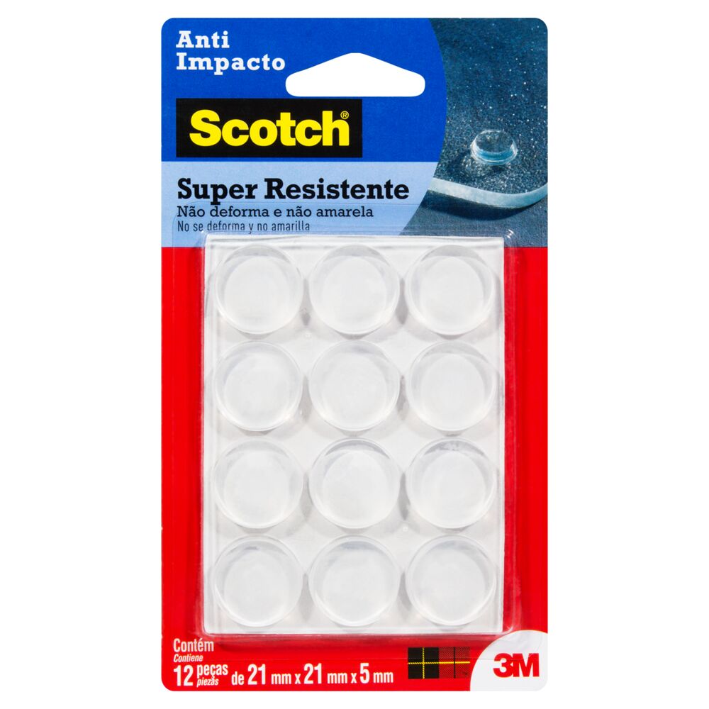 Proteto Anti-Impacto 3M Redondo 31x5mm 12 Peças