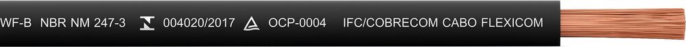 Cabo Flexível 6mm 100m 450/750v Preto Cobre Cobrecom