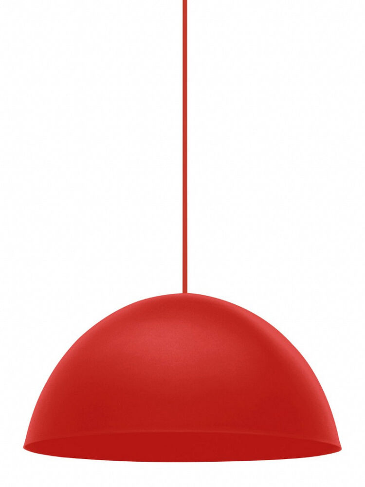 Pendente Taschibra 1 Lâmpada Design TD 821F Vermelho Fosco