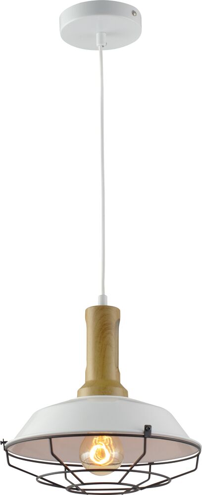 Pendente Avant 1 Lâmpada Tennessee 260mm E27 Branco Fosco