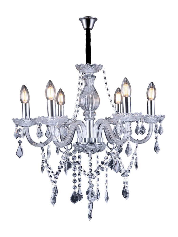 Lustre Taschibra 6 Lâmpadas Glam E14