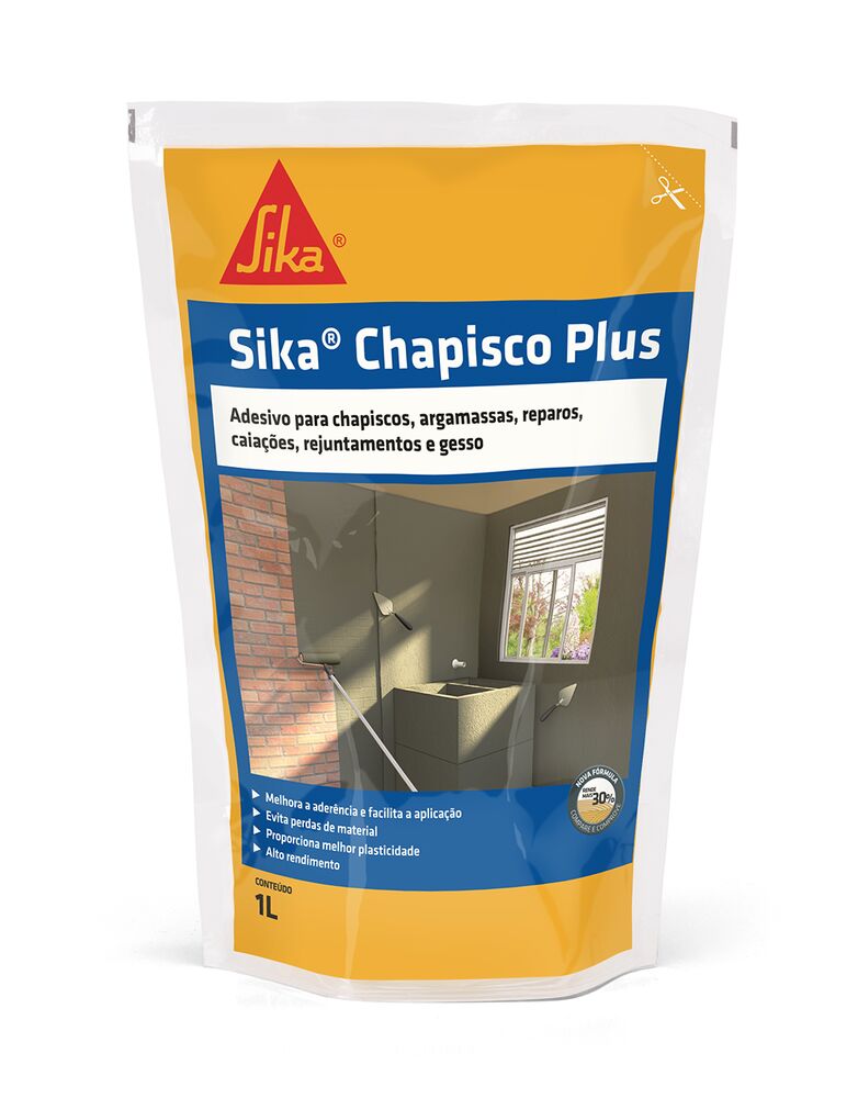 Adesivo para Chapisco Plus 1L Branco  Sika
