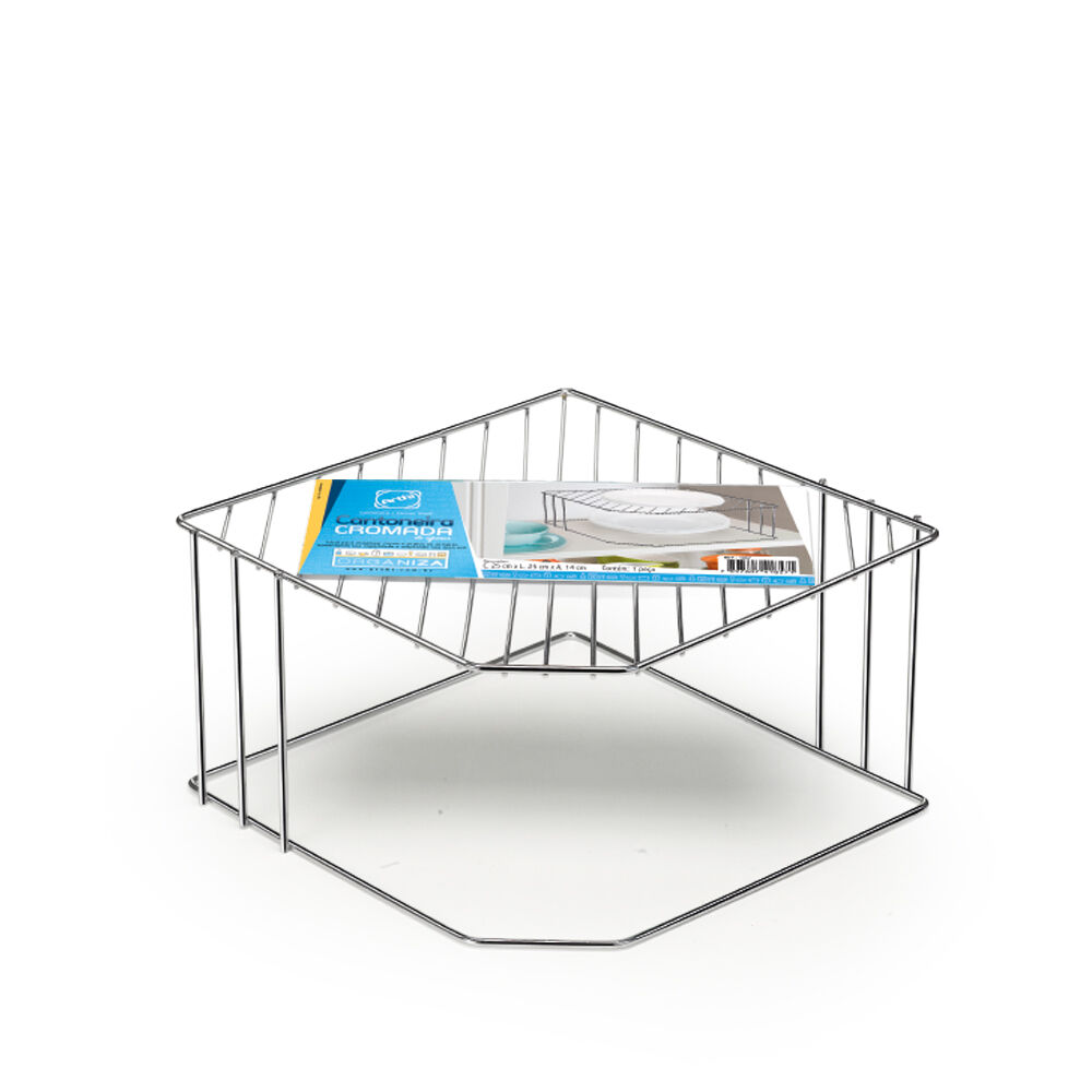 Prateleira Cantoneira Arthi Linha Organiza Cromado