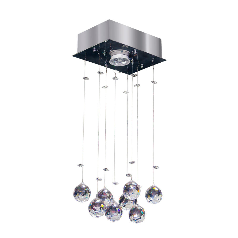 Plafon Bronzearte 1 Lâmpada Crystal Ball 35718 GU10 Cinza Escuro