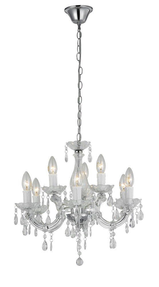 Lustre Bronzearte Clássico 9 Lâmpadas E14 Transparente 34700