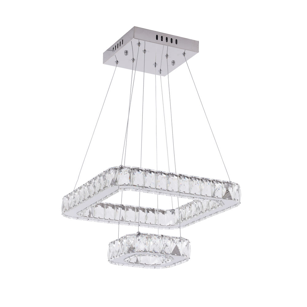 Pendente Bronzearte Tokio Cristal 38220 38W 3000K Cromado