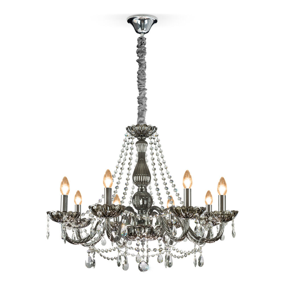 Lustre Bronzearte Clássico 8 Lâmpadas E14 Fume 34581