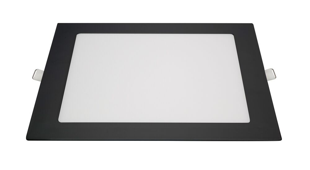 Painel Embutir LED Quadrado Preto 18w 3.000k Luz Branco Quente Blumenau Iluminação