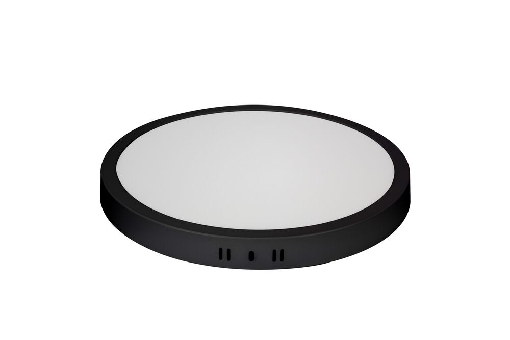 Painel Sobrepor LED Redondo Preto 24w 6.500k Luz Branco Frio Blumenau Iluminação