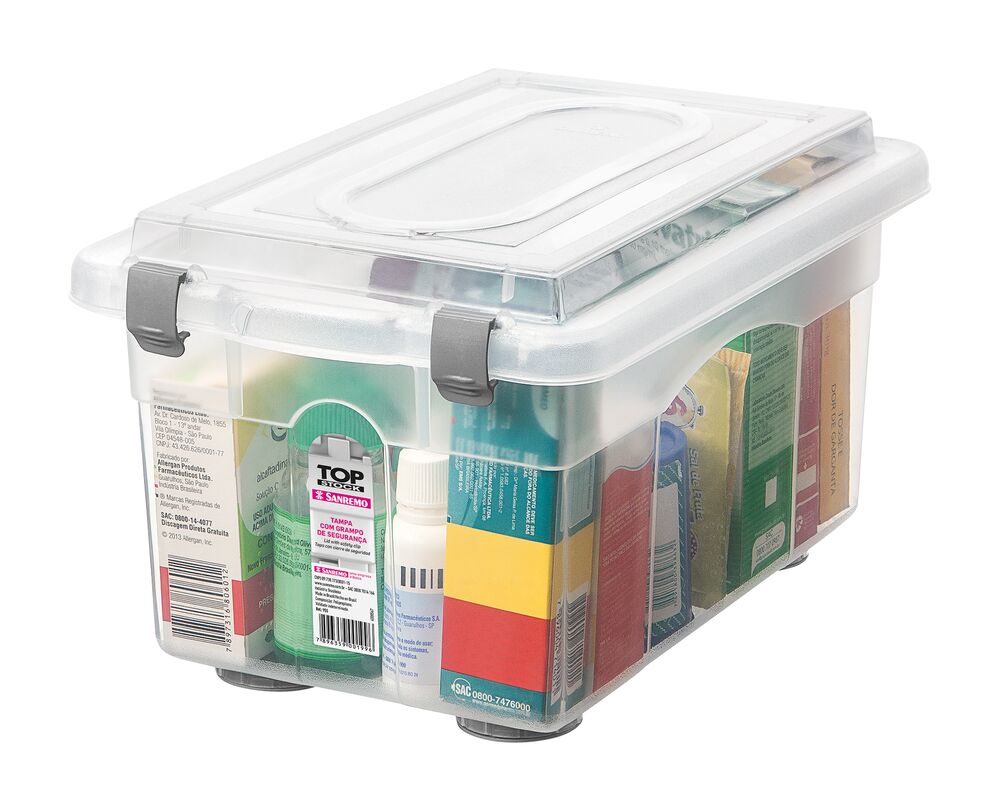 Caixa Organizadora Sanremo Top Stock 4,3L 26,2x17,7x14,7cm Cristal