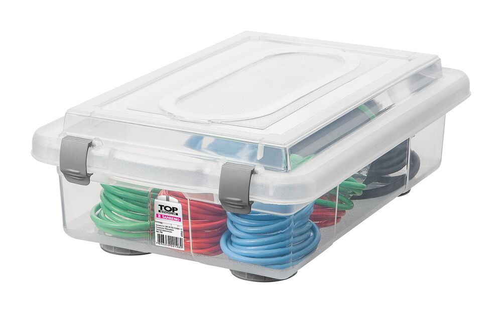 Caixa Organizadora Sanremo Top Stock 2,3L Cristal