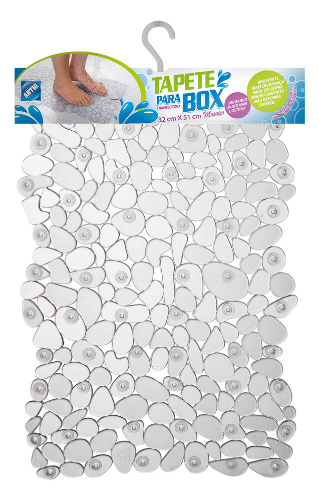 Tapete para Box Mosaico Transparente 35x51cm Arthi