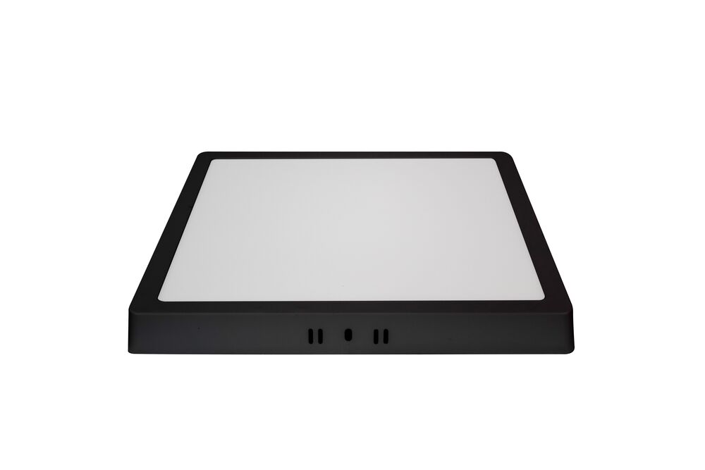 Painel Sobrepor LED Quadrado Preto 24w 3.000k Luz Branco Quente Blumenau Iluminação