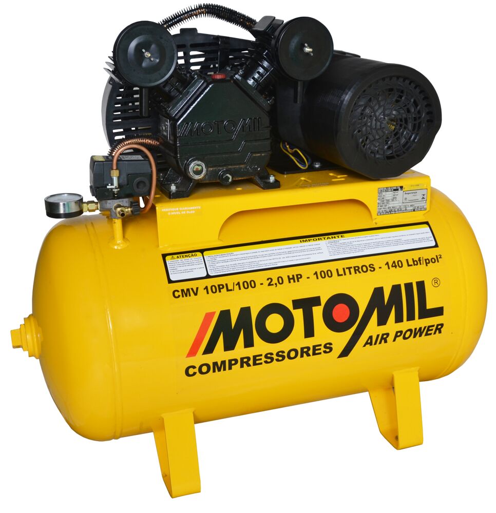 Compressor de Ar com Reservatório Airpower CMV10PL100 Garthen/Motomil