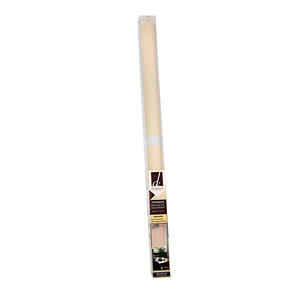 Persiana Tela Solar Dream Bege 80x260cm Diagonal