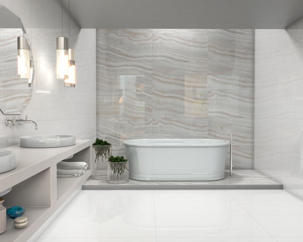 Porcelanato Branco Retificado Polido 82x82 Damme