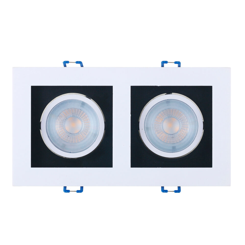 Spot LED de Embutir 2 Lâmpadas Frame Recuado 10W 6500K Preto/Branco Luz Branca Taschibra