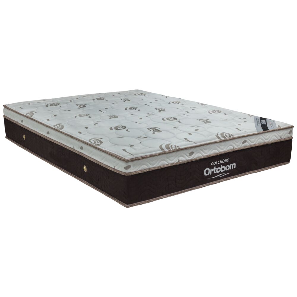 Colchão Ortobom Sleep King Casal 138x188cm Marrom/Branco