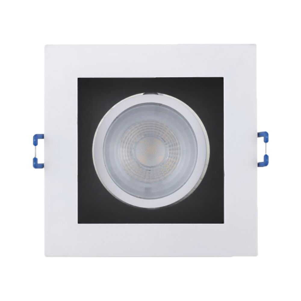 Spot Embutir Frame 5W MR16 Preto/Branco Luz Amarela Taschibra