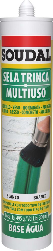 Selante Soudal Base Água Sela Trinca 300ml Branco