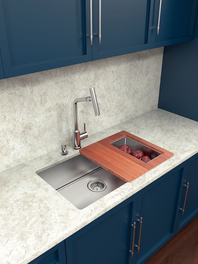 Cuba para Cozinha de Embutir Simples Quadrum 74x44cm Aço Inox Tramontina