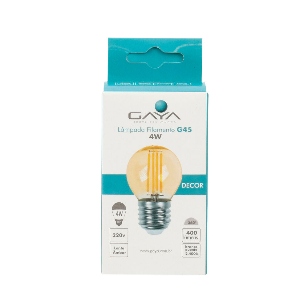 Lâmpada LED Filamento Vintage G45 Gaya 220V 2400K