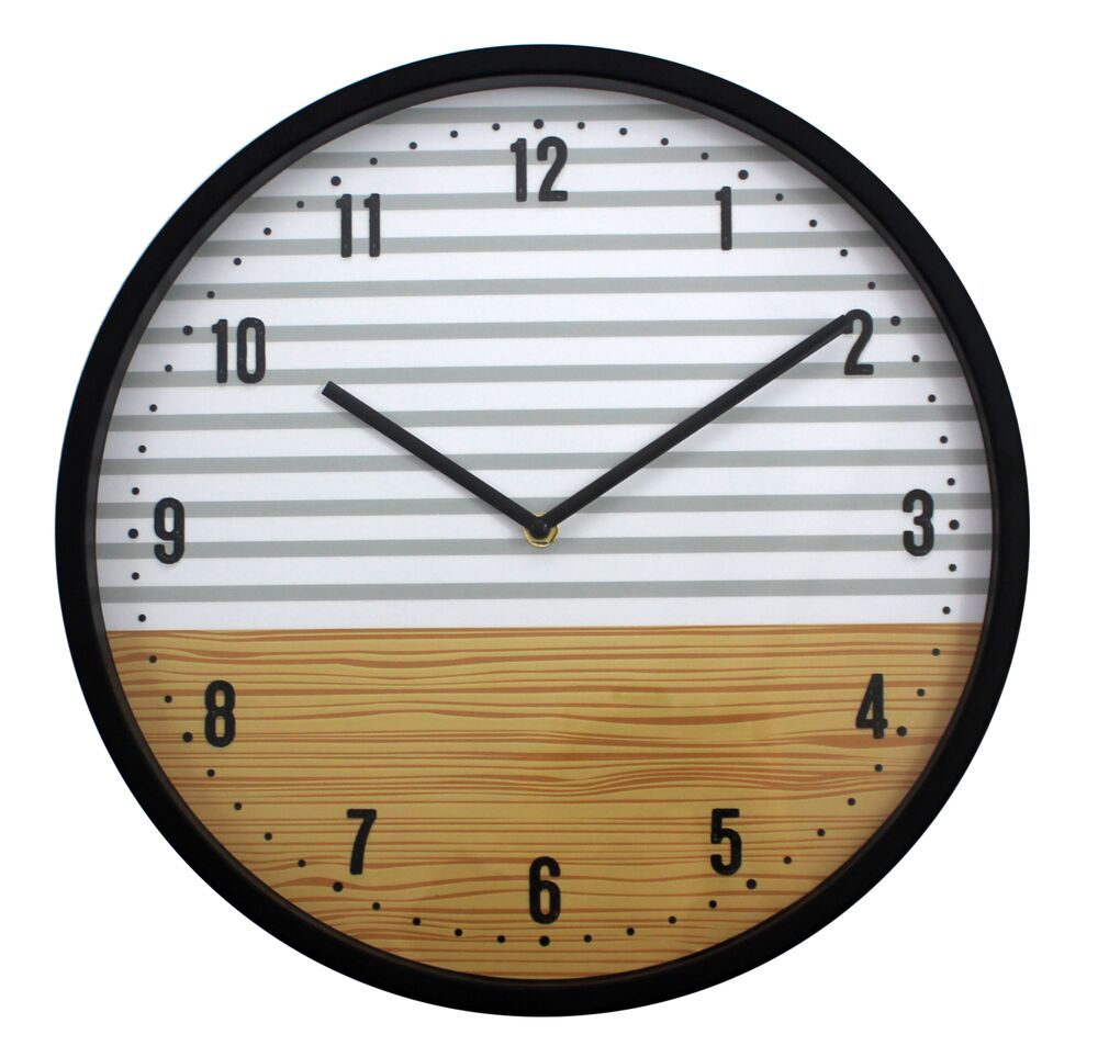 Relógio de Parede Diagonal Lucerna 38cm Preto