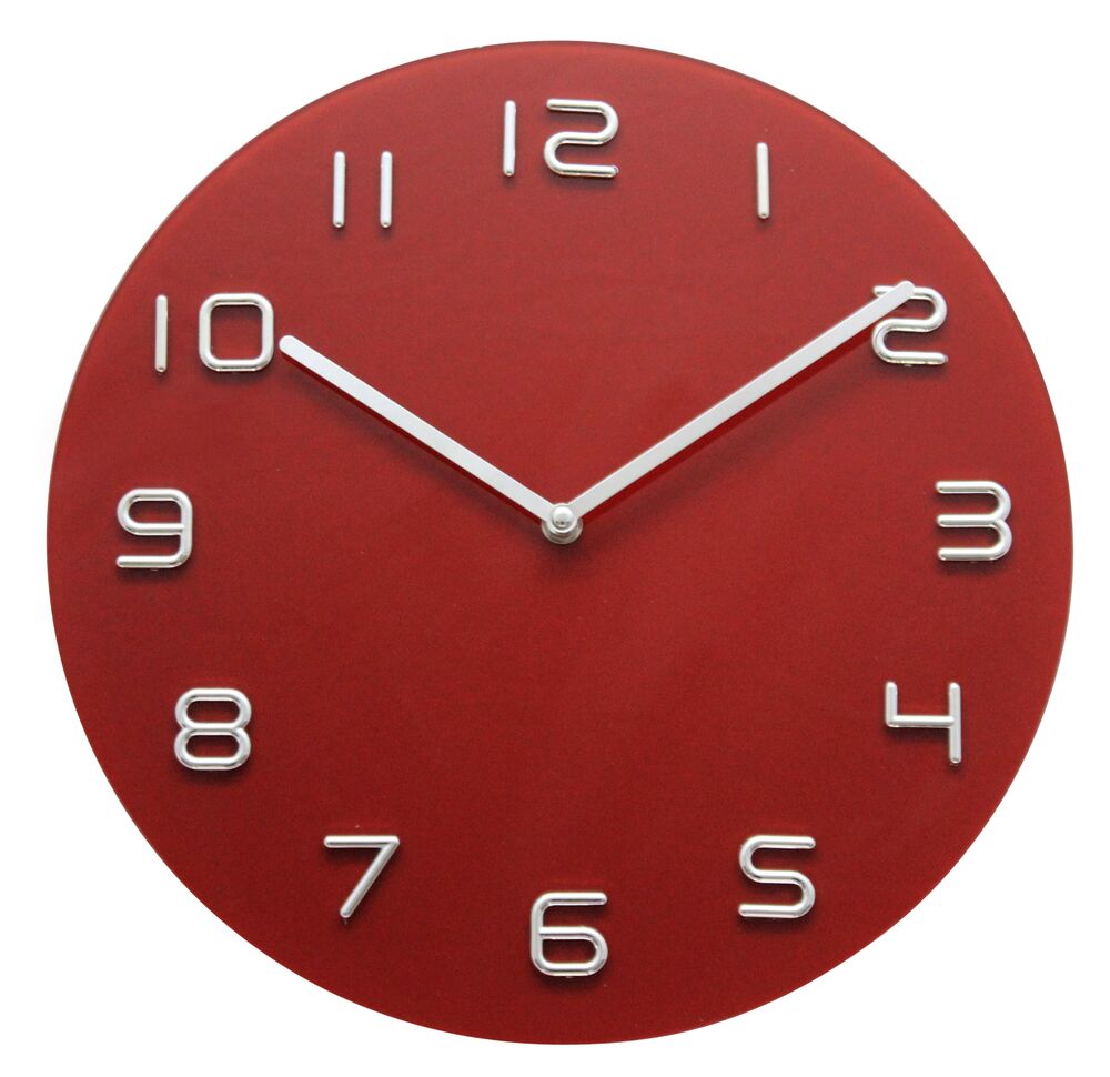 Relógio de Parede Diagonal Davos 35cm Vermelho