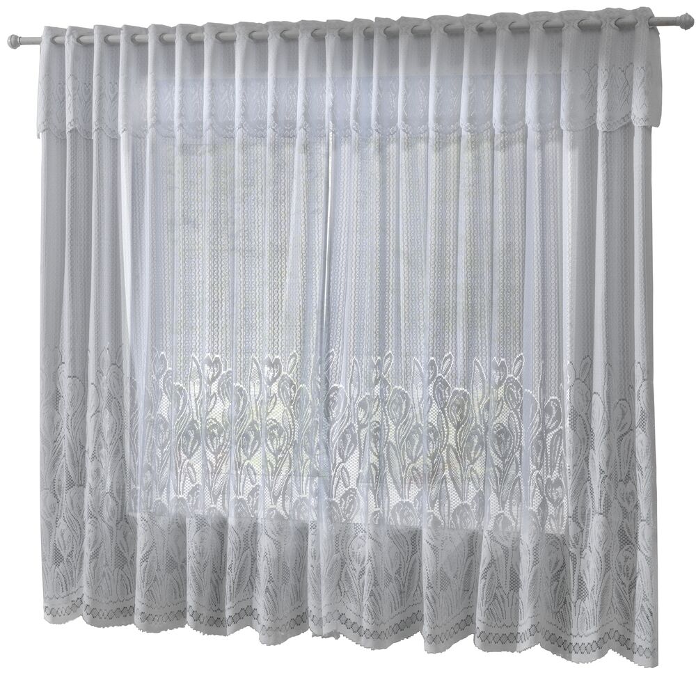 Cortina Interlar Tulipinhas 2,20x1,20m Branca