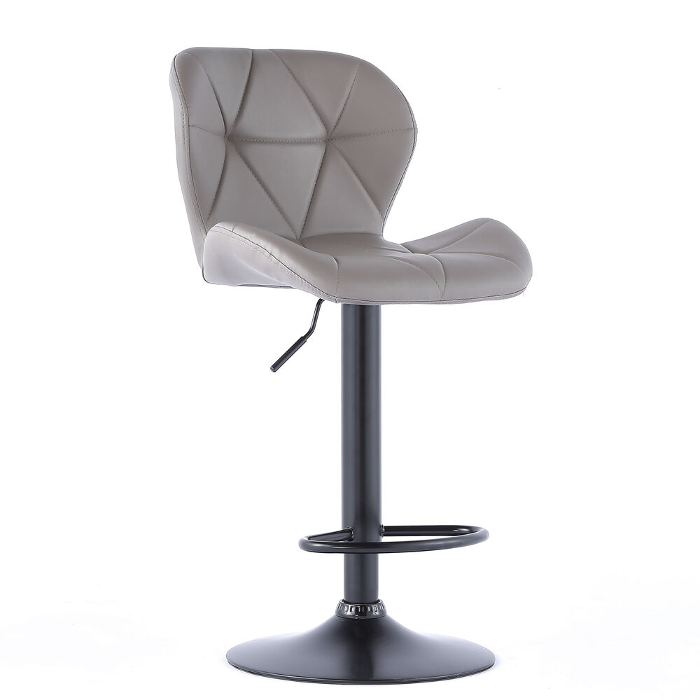 Banqueta Luxo Com Base Cinza e Preto Diagonal