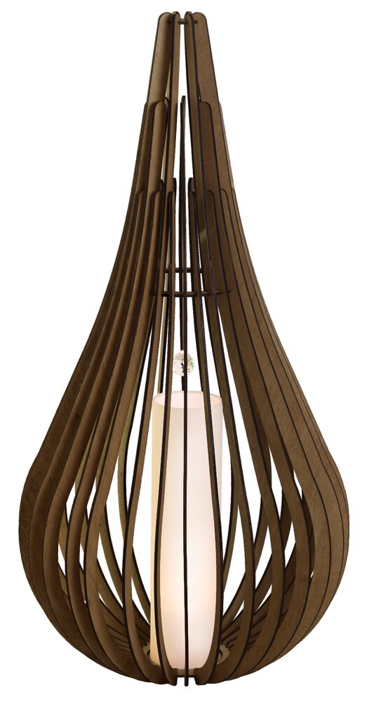 Luminária de Coluna Illumine Taléia 1700x600 E27 Nogueira Moka