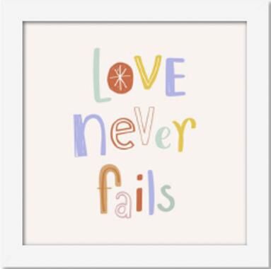 Quadro Diagonal Moments Love 18x18cm Branco Quadrado