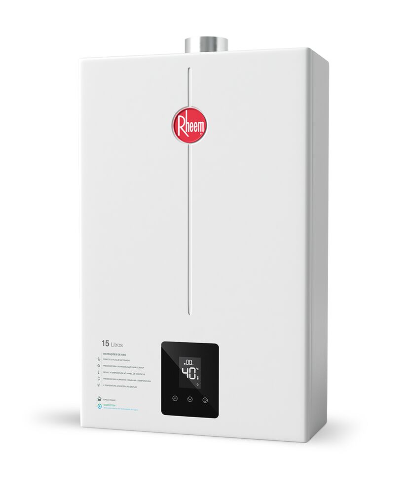 Aquecedor de Água a Gás GN Digital RB3AP15PVNTIK 15L/min Branco Rheem