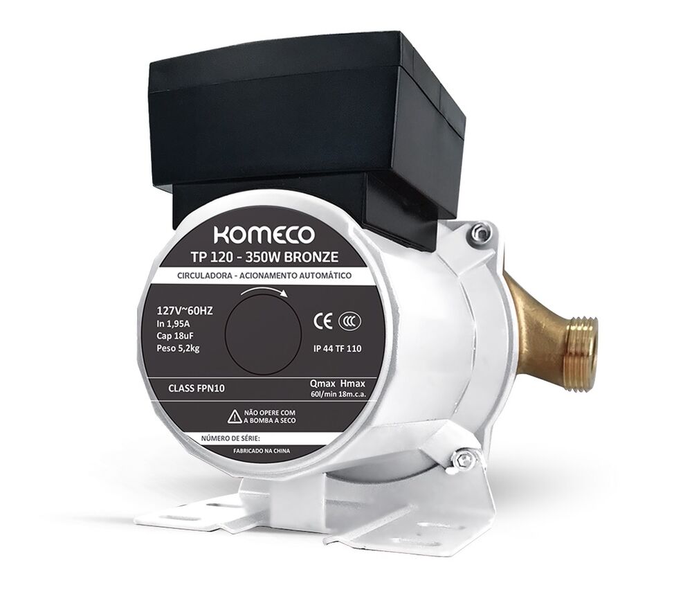 Pressurizador de Água TP120 G1 Bronze 60L/min Branco Komeco