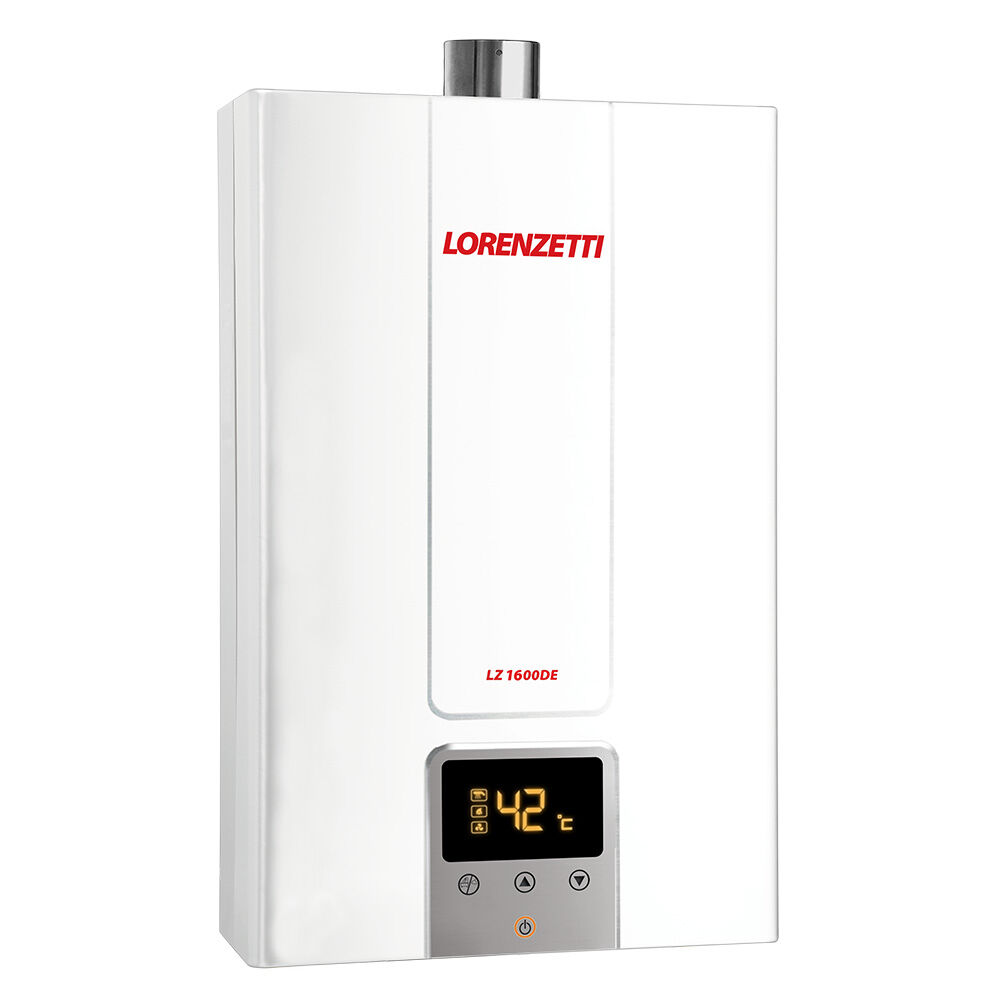 Aquecedor de Água a Gás GN Lorenzetti Digital 15L/min Branco LZ1600DE