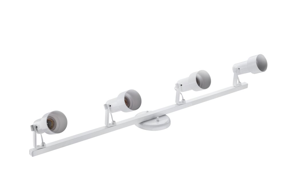 Trilho Linha Infinity 4 Lâmpadas E27 Branco Dital