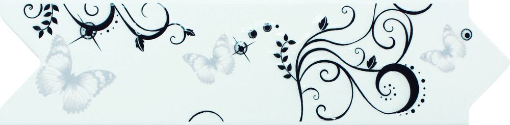 Faixa Decorativa Ilhabella 8x30 Branco/Preto Fosco GS 580