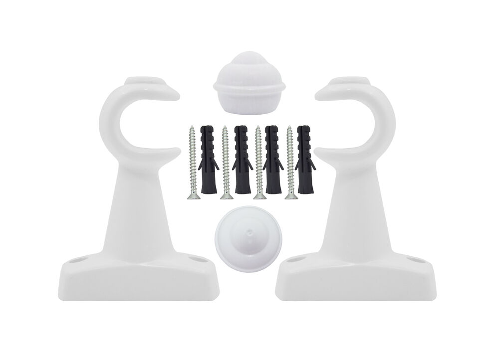 Suporte para Varão Bella Arte Slim 19mm Branco Fosco