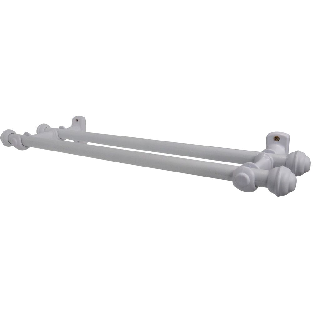Kit Varão para Cortina Bella Arte Slim 2mx19mm Branco Fosco