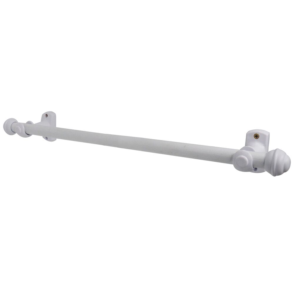Kit Varão para Cortina Bella Arte Slim 1,5mx19mm Branco Fosco