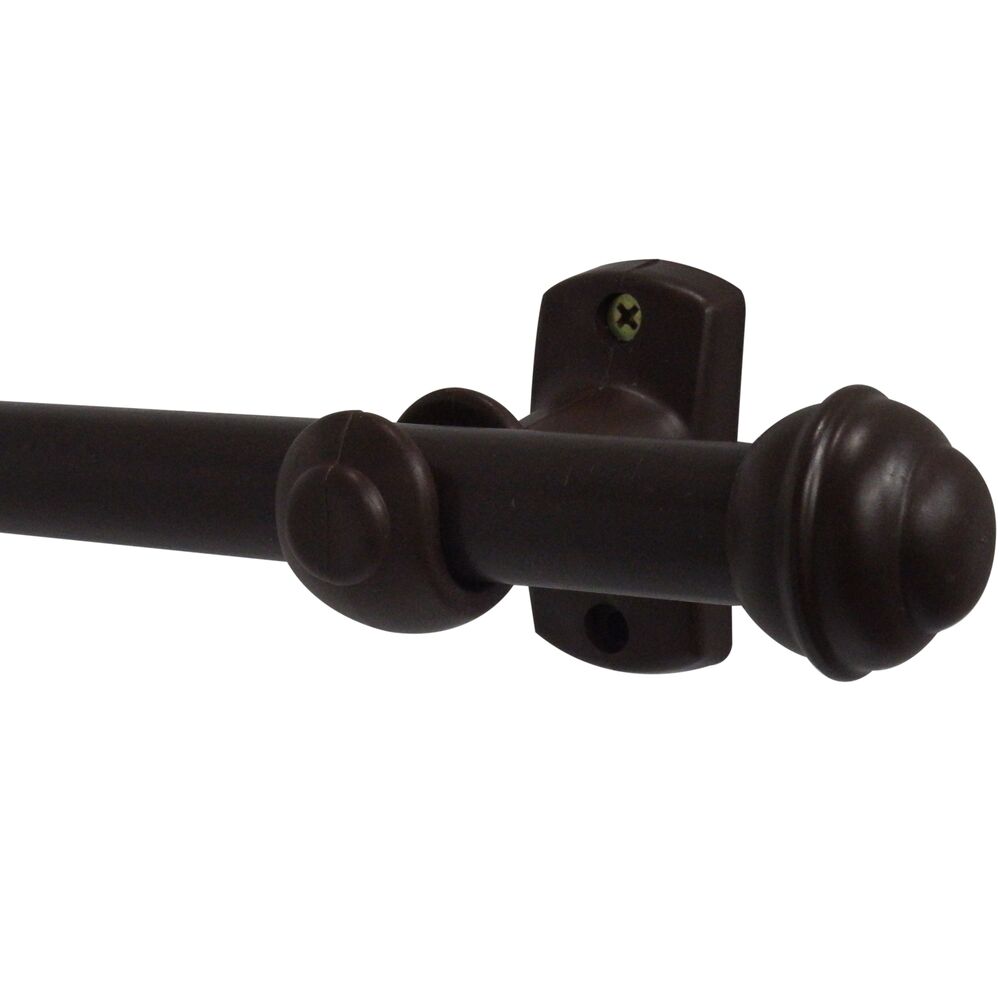 Kit Varão para Cortina Bella Arte Slim 1,5mx19mm Imbuia