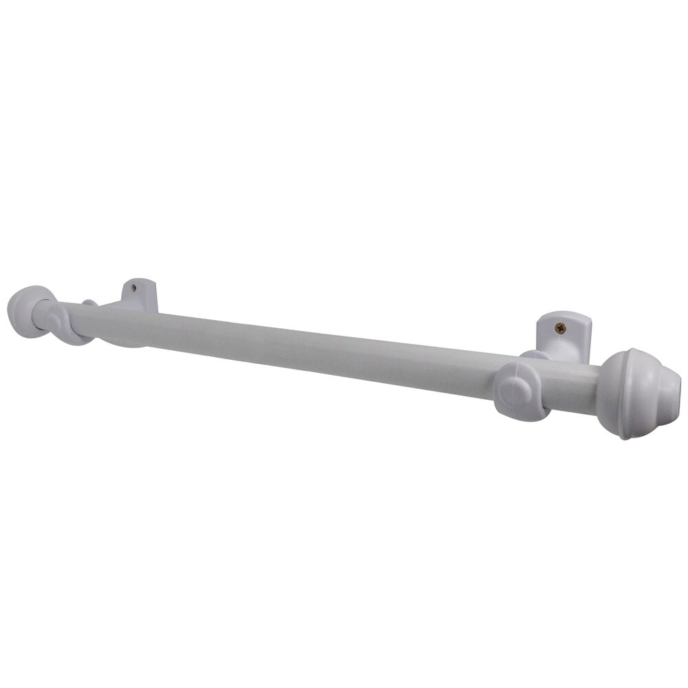 Kit Varão para Cortina Bella Arte Slim 2mx28mm Branco Fosco