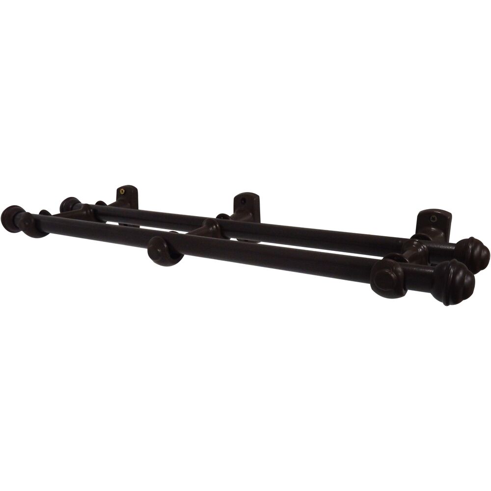 Kit Varão para Cortina Slim 2,5mx19mm Imbuia 4CS25E3.055 Bella Arte