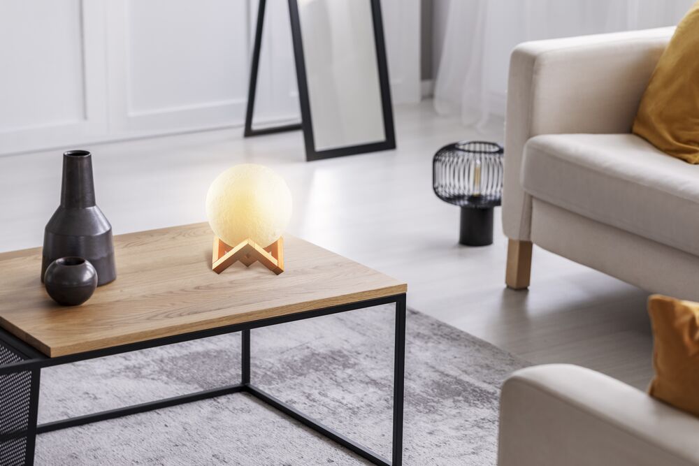 Luminária de Mesa Avant Luna Amarela 1,5W Bivolt