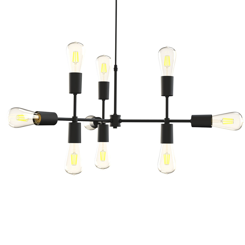 Pendente Taschibra 9 Lâmpadas Equilibrium E27 Preto
