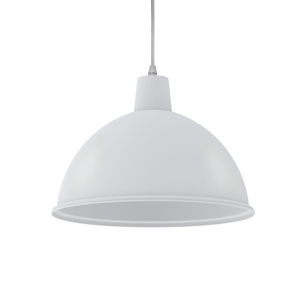 Pendente 1 Lâmpada Taschibra Design TD 822  E27 Branco